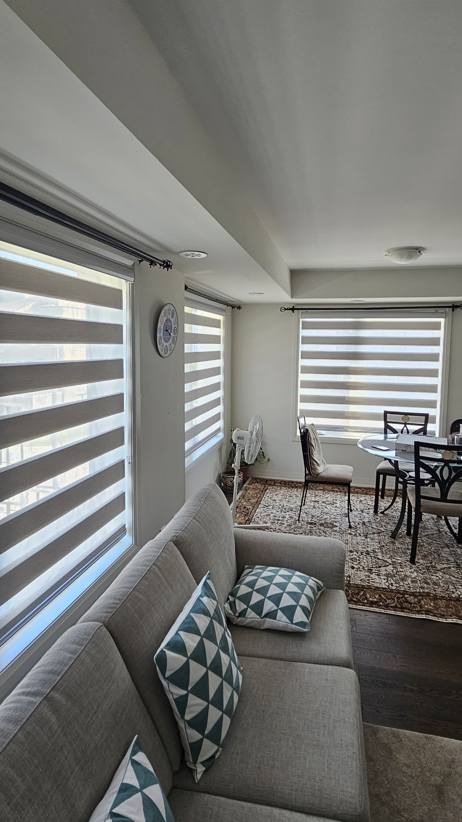Grey Zebra Blinds Bedroom